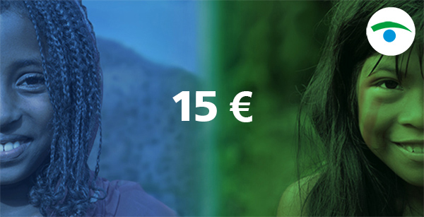 Ein Afrikanisches und ein indigenes Mädchen, 15 Euro-Spende