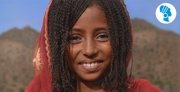 Lächelndes Afrikanisches Mädchen