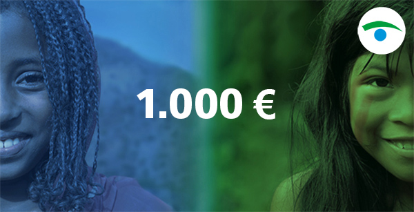 Ein Afrikanisches und ein indigenes Mädchen, 1.000 Euro-Spende