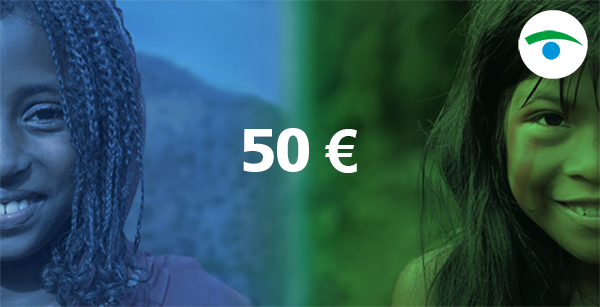 Ein Afrikanisches und ein indigenes Mädchen, 50 Euro-Spende