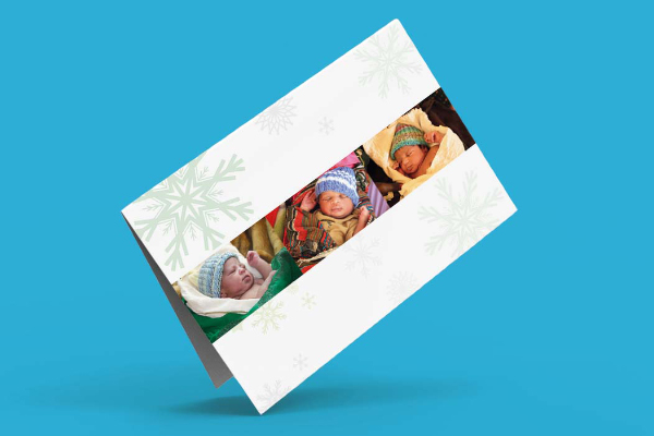 Weihnachtskarte - Babys aus unserer Geburtshilfeklinik