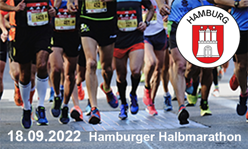 Laufende auf Halbmarathon, Hamburger Wappen