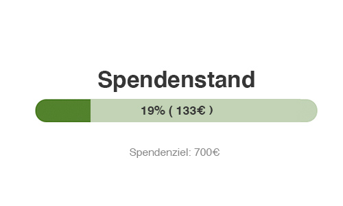 Spendenbarometer unserer Website