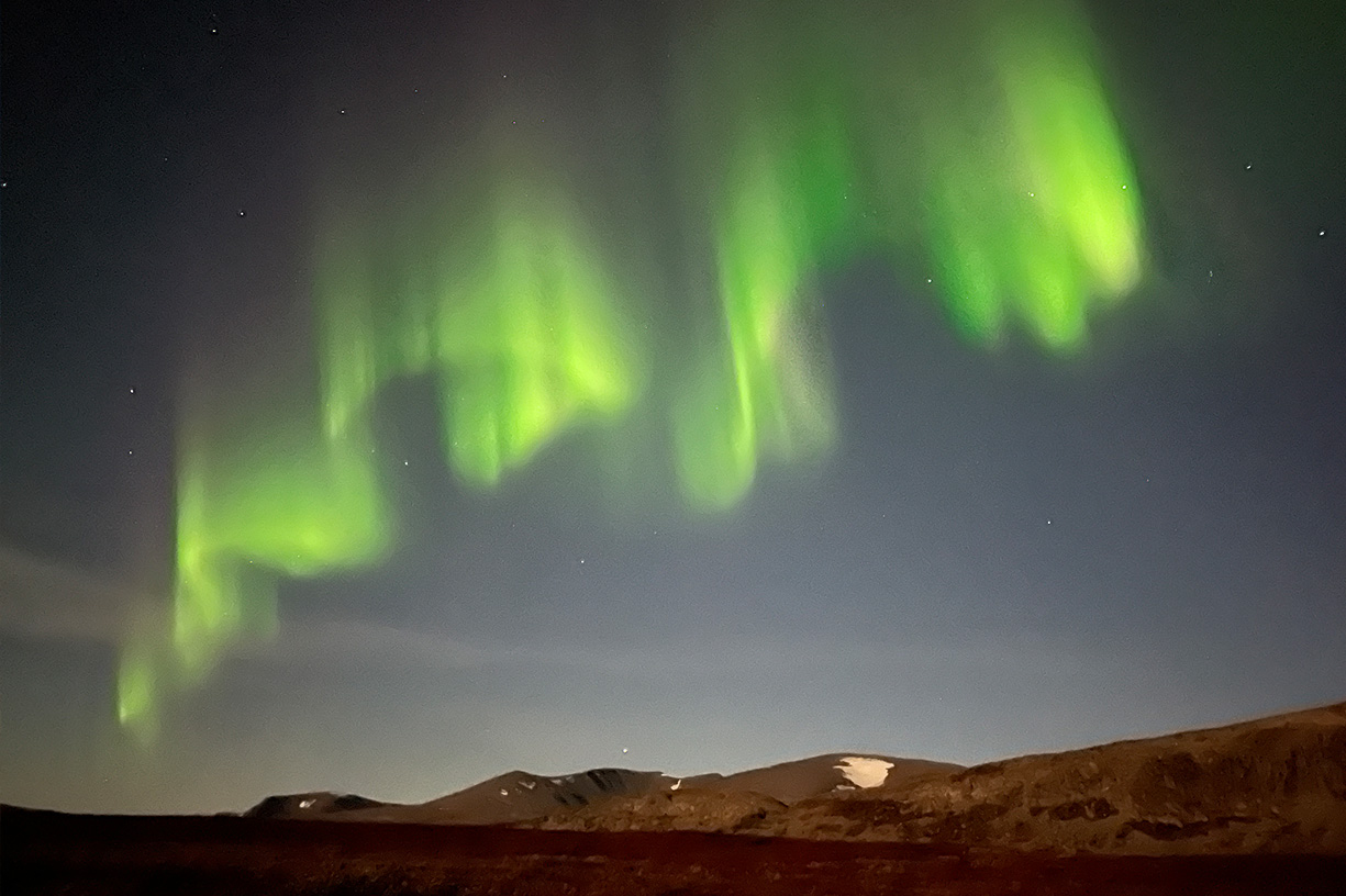 Polarlichter am skandinavischen Himmel